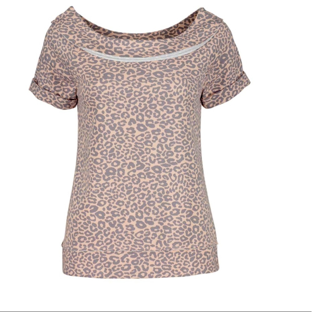 Pink & Gray Leopard Shirt - Sleeves Top - NWOT